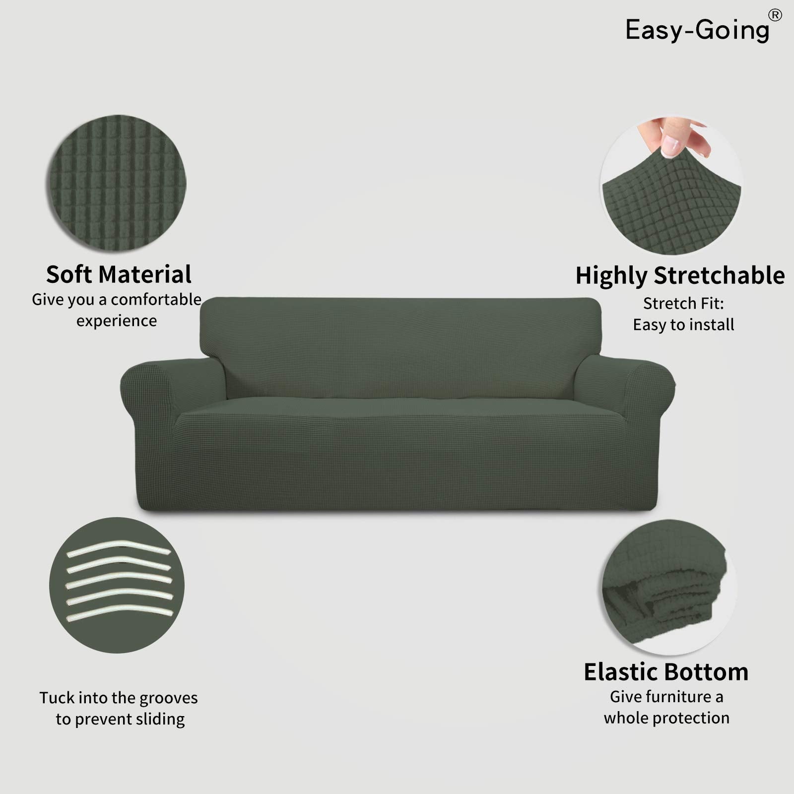 Easy-Going on sofa with family using cover offering protective, comfortable seating