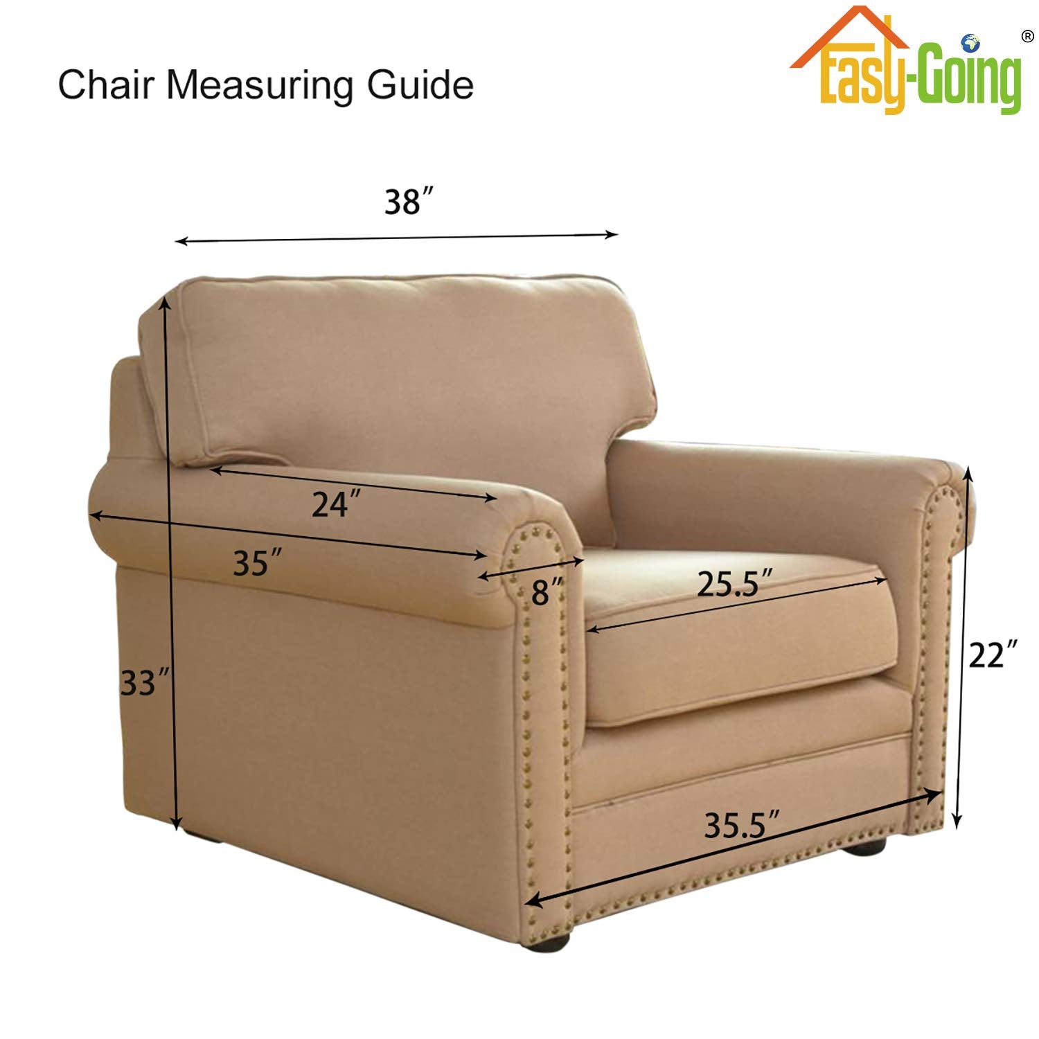 Easy-Going on chair in living room showing instant style refresh