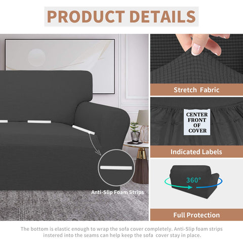 Easy-Going cover in use with a dog on sofa showing easy maintenance