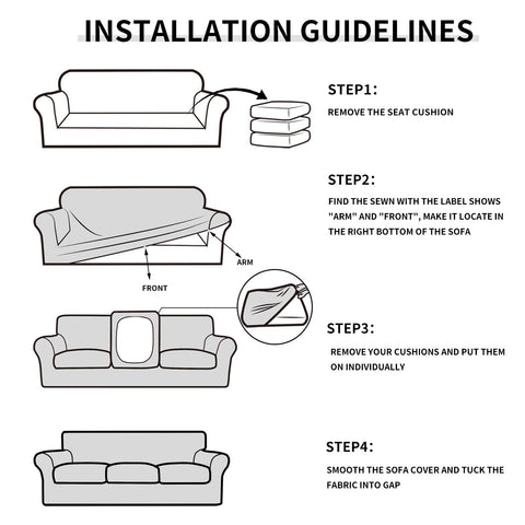 Easy-Going step-by-step installation showing tucking technique for smooth look