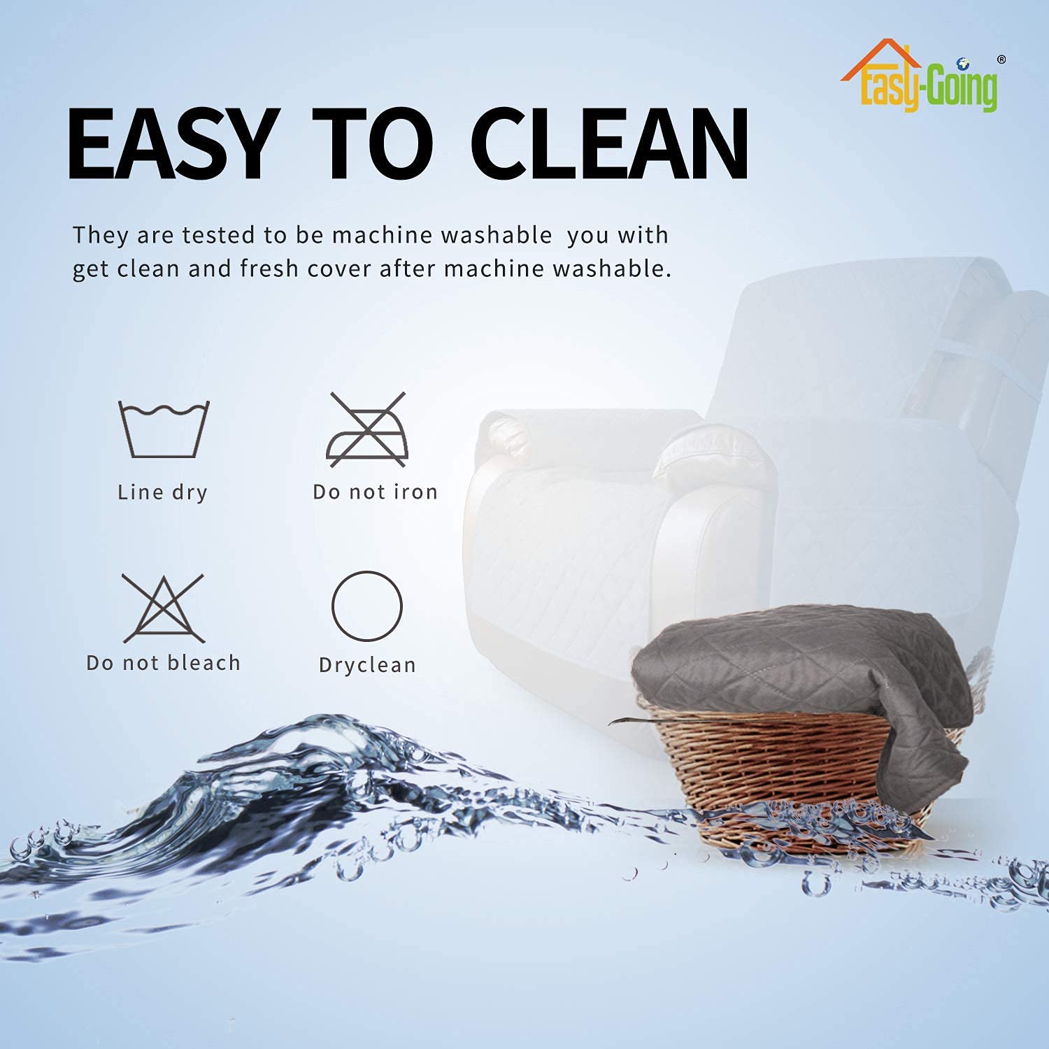 Easy-Going product label and care instructions for simple maintenance