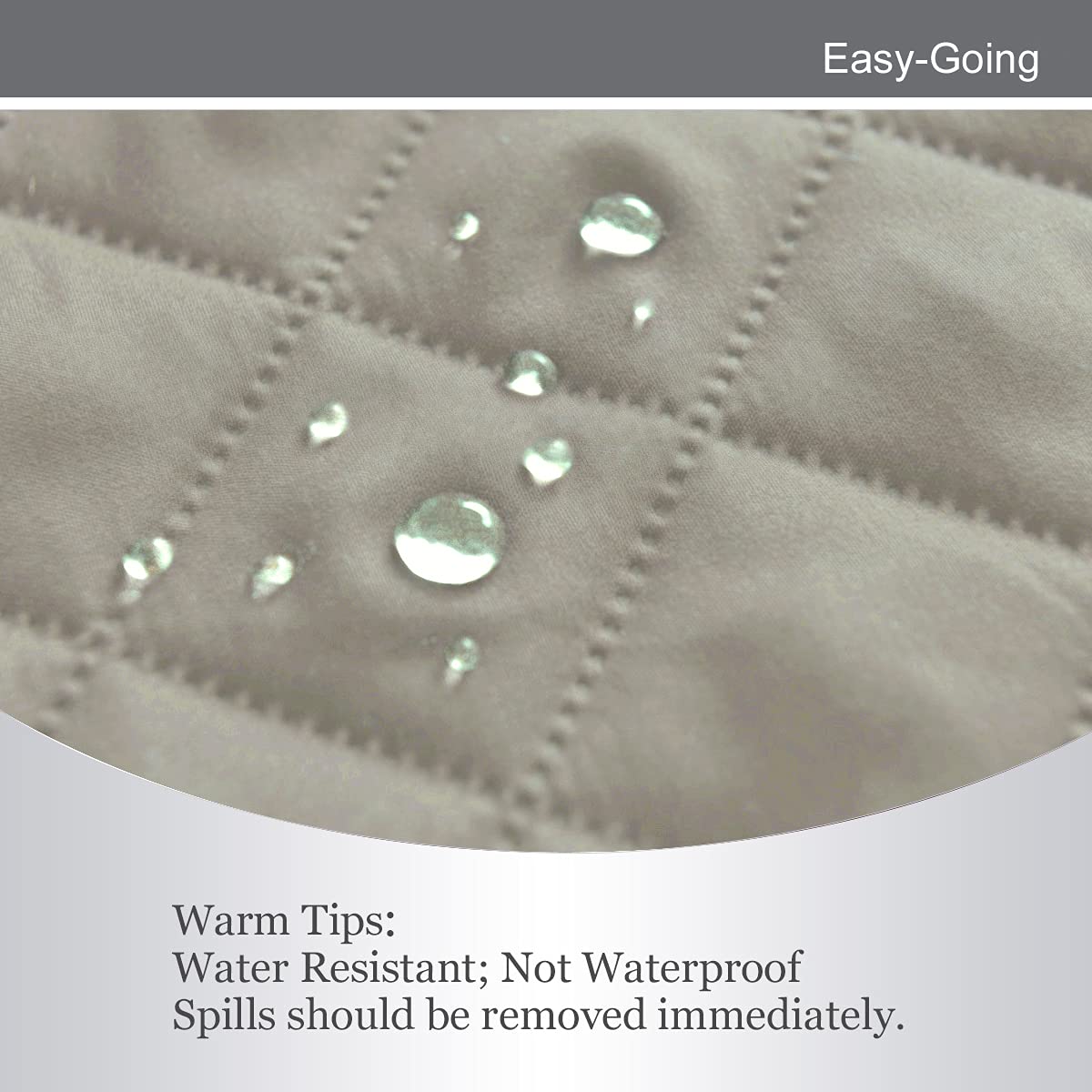 Easy-Going foam pipes tucked into seat crevice to prevent slipping