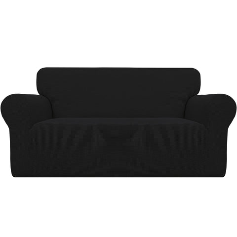 Easy-Going front view on loveseat showing neat tailored fit and refreshed look