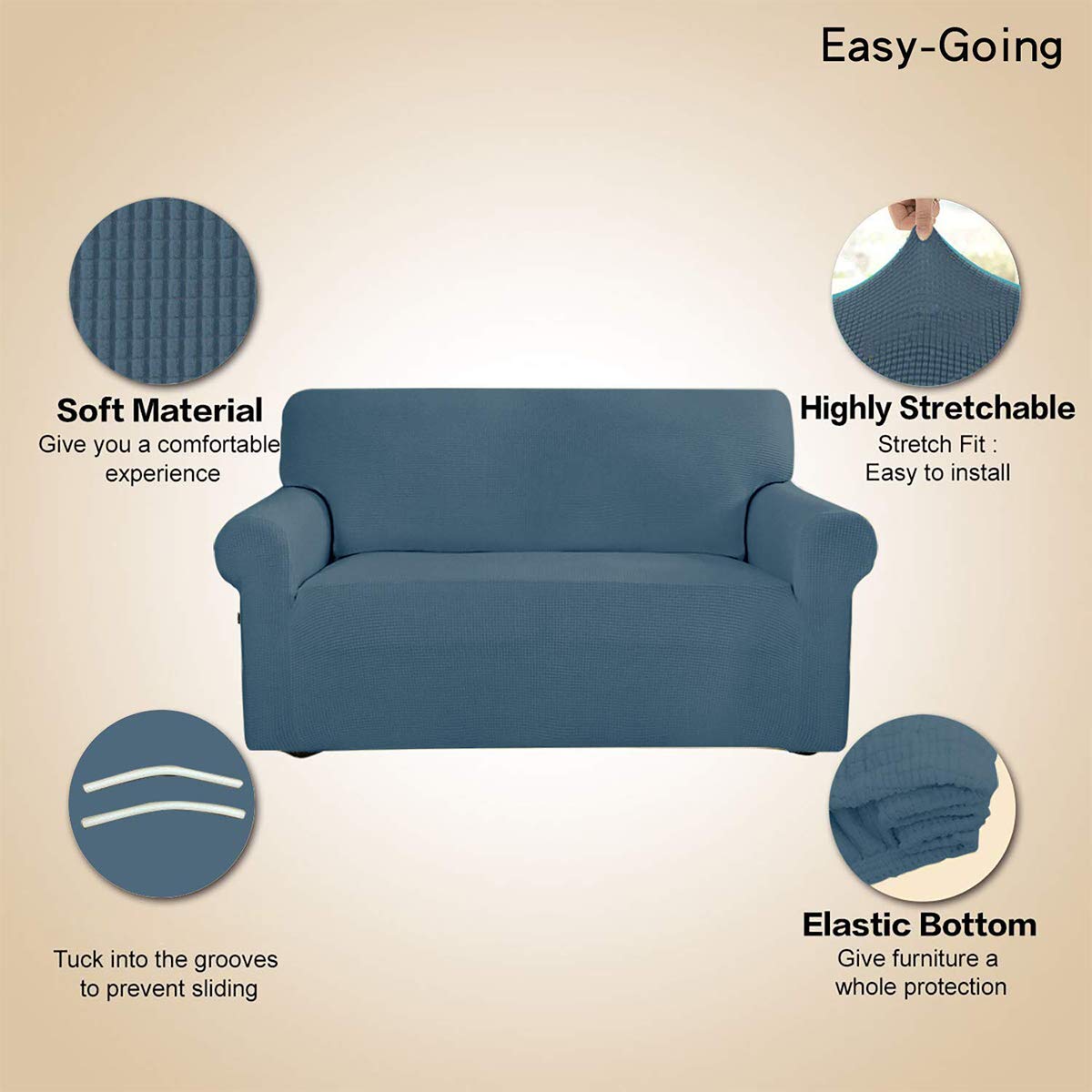 Easy-Going cover in living room showing stylish bluestone paired with decor