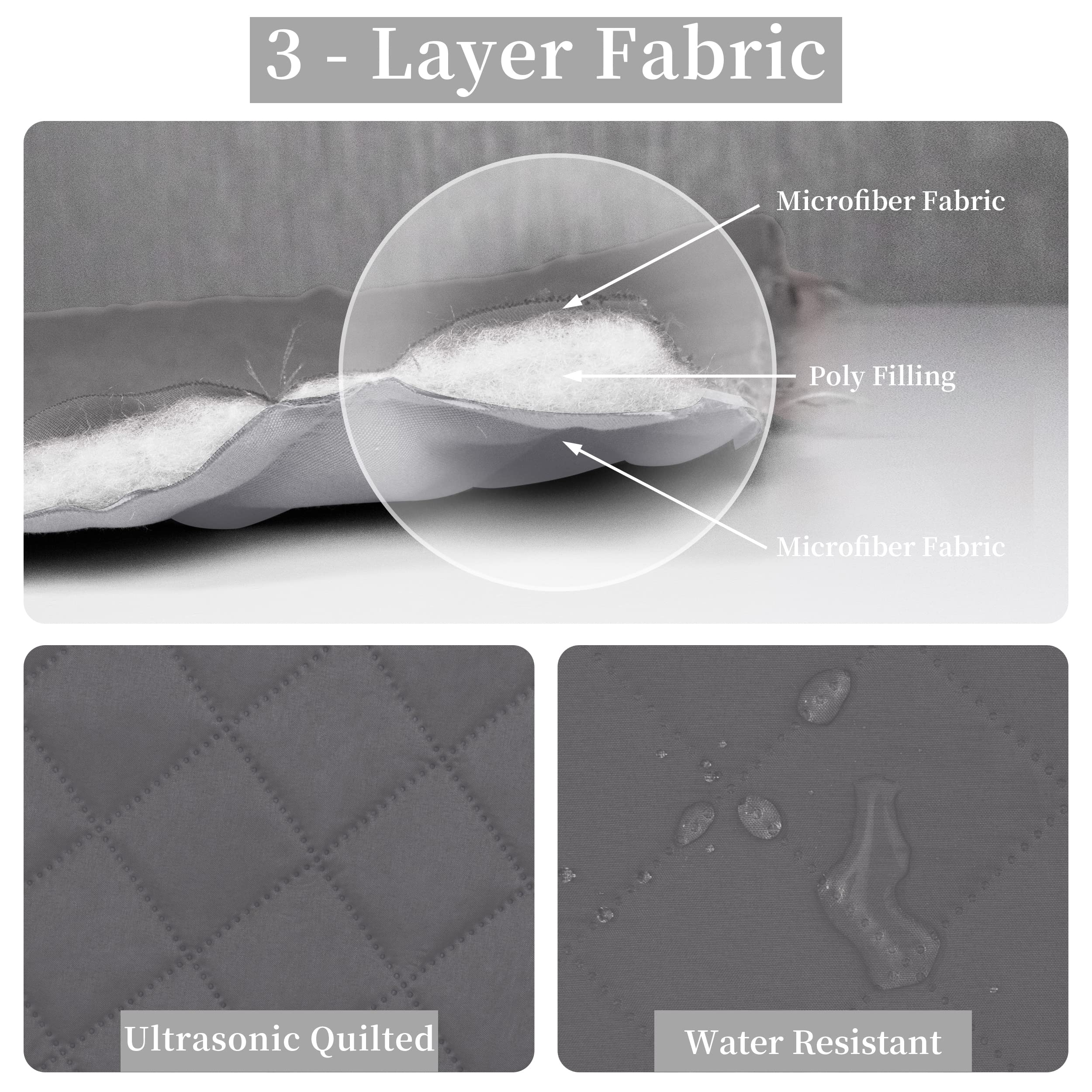 Easy-Going folded quilt next to ruler showing twin dimensions for accurate size reference