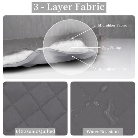 Easy-Going folded quilt next to ruler showing twin dimensions for accurate size reference