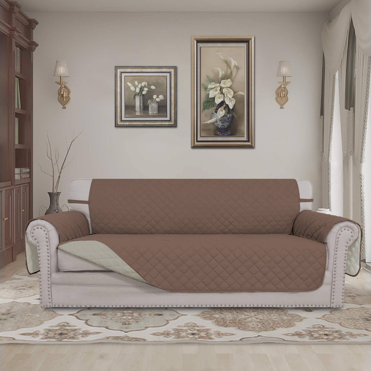 Easy-Going quilted microfiber close-up showing texture and stain resistance
