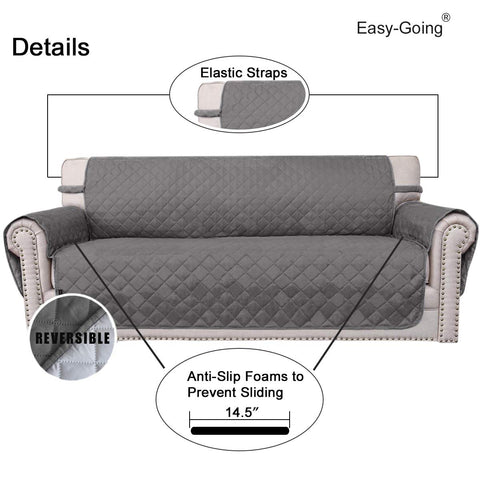 Easy-Going reverse side light gray showing reversible color and versatility