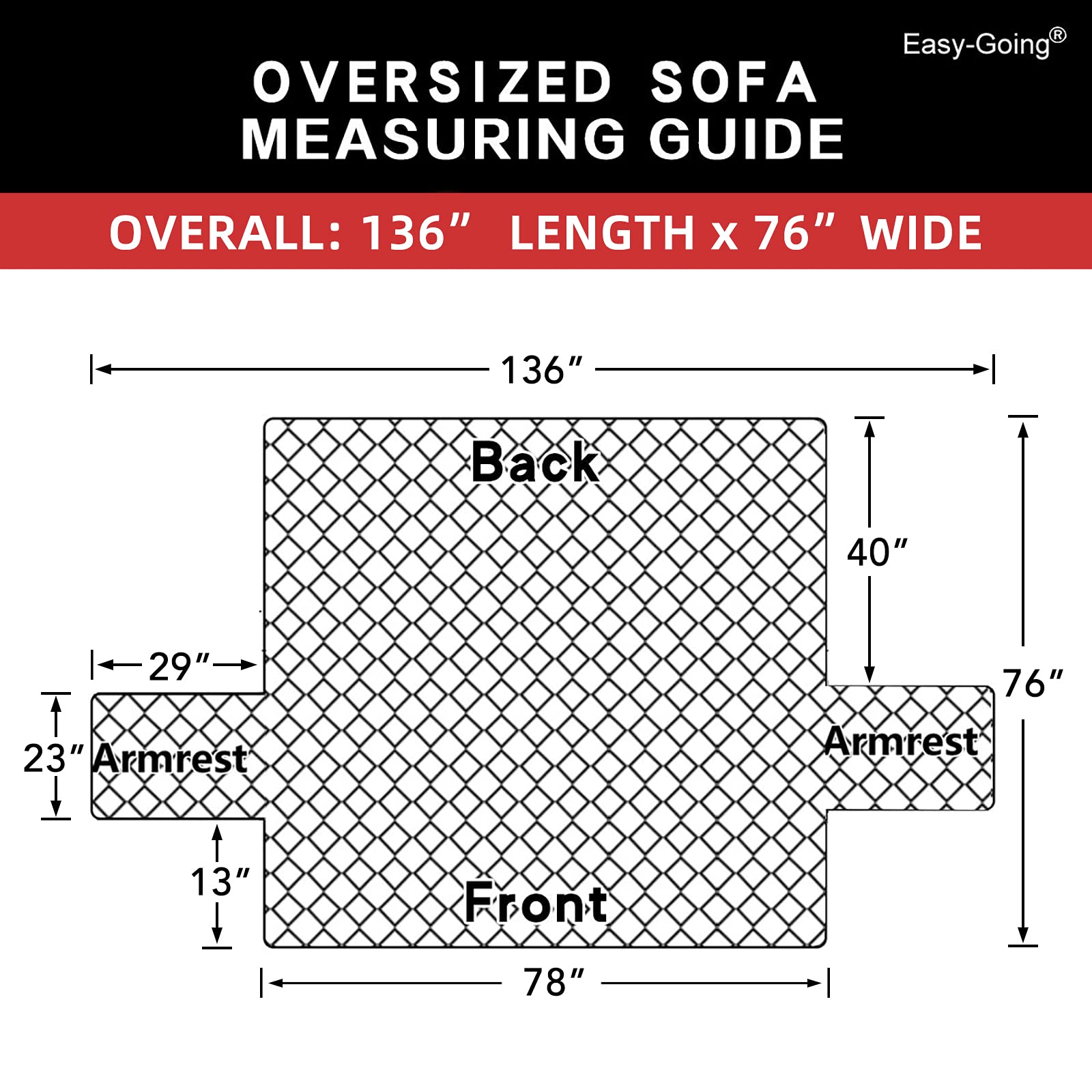 Easy-Going size comparison with measuring tape for correct fit