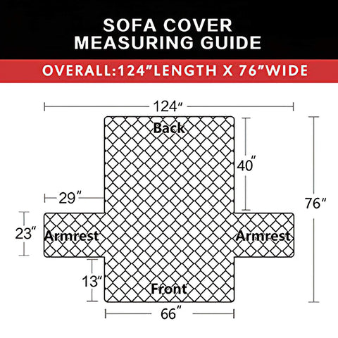 Easy-Going cover size comparison with tape measure for correct fit