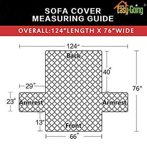 Easy-Going on sofa showing fit for three-cushion 66-inch seat width