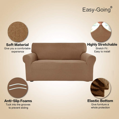 Easy-Going slipcover on sofa in living room showing refreshed look