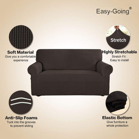Easy-Going slipcover on sofa with family showing everyday protection and easy care