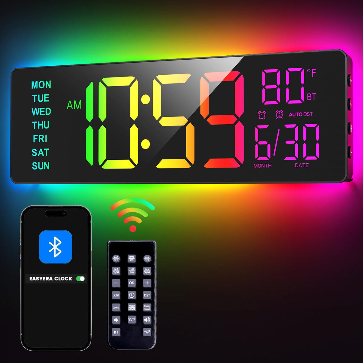 EASYERA front display showing clear large digits and immediate readability