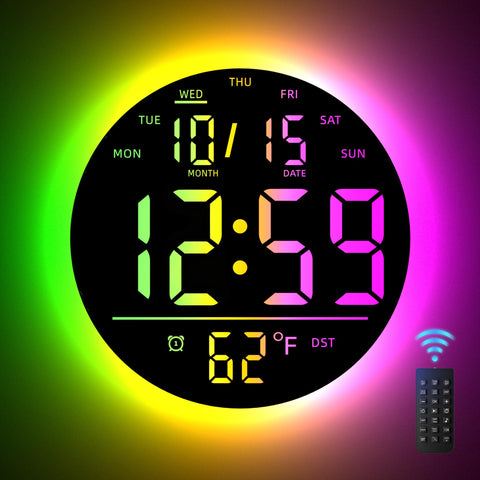 EASYERA front view large clock showing clear digits and readable time
