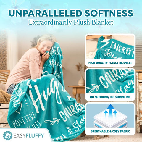 EasyFluffy blanket draped on couch offering warmth and restful comfort