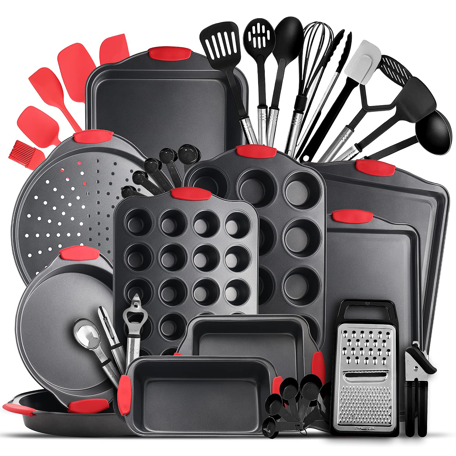 EATEX front packaging showing complete 39-piece bakeware kit benefits