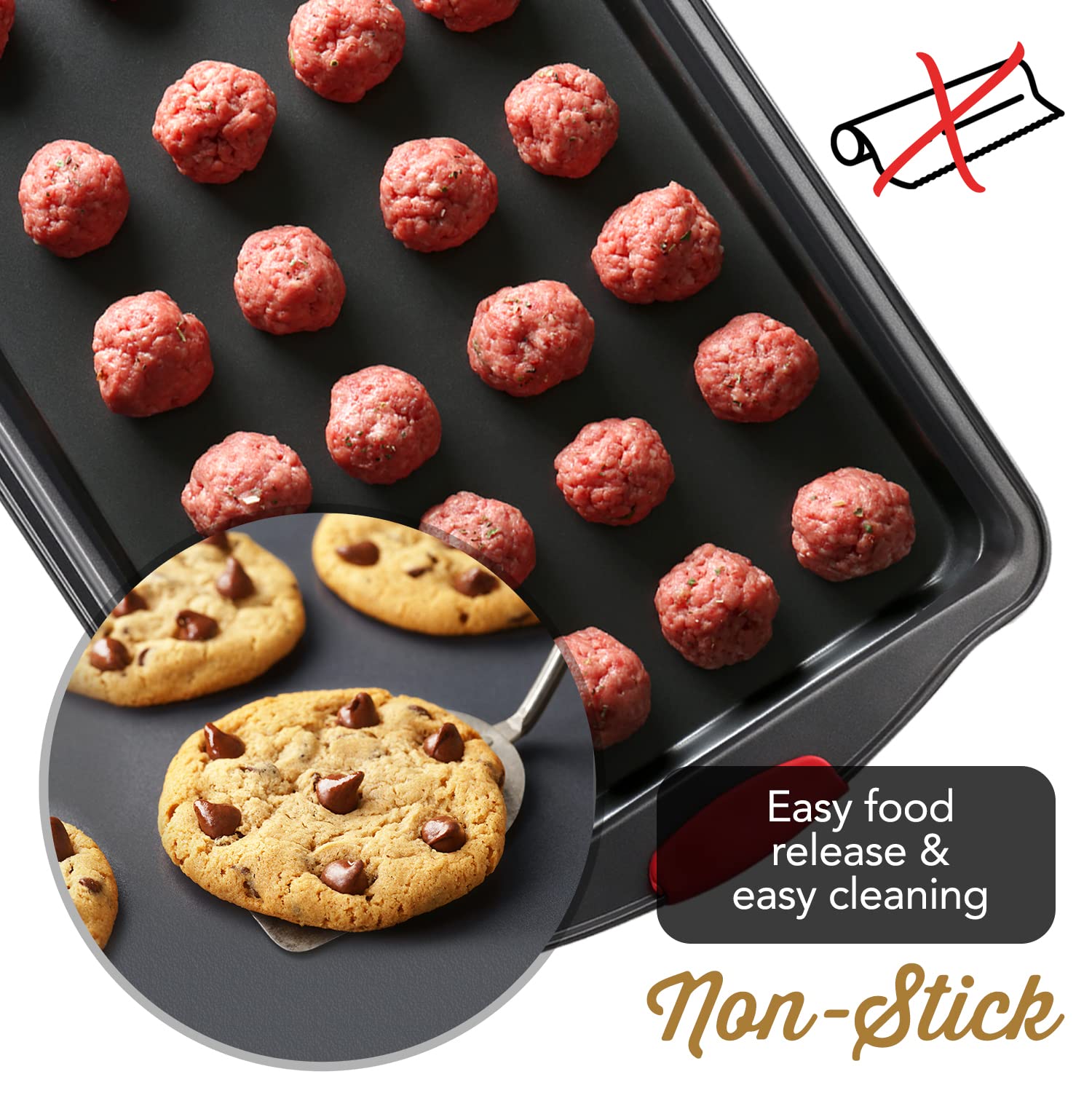 EATEX pizza pan and loaf pan displayed for baking versatility