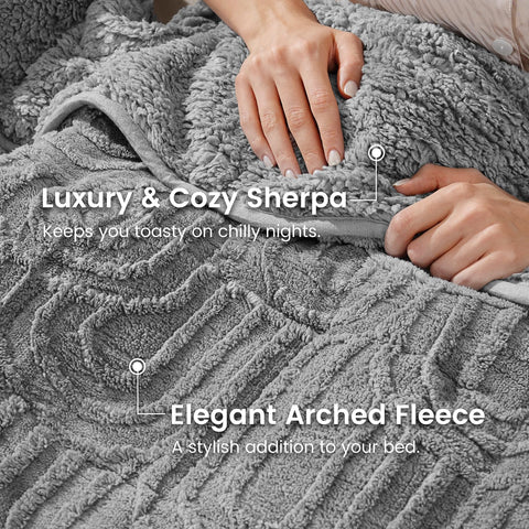 Eazfy Pro sherpa reverse detail showing soft pile that adds warmth on chilly nights