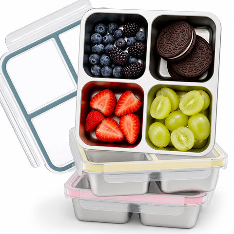 EC-Gaze front view of three colored containers showing size and benefit portable organization