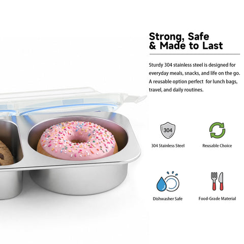 EC-Gaze round and square compartments keeping wet and dry foods separate