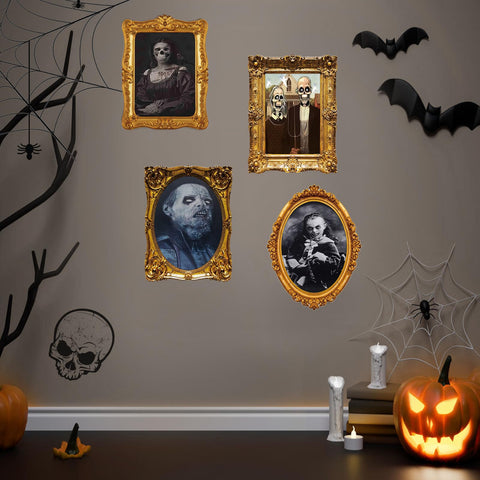 ECGER tabletop propped portrait producing eye-level jump-scare reactions