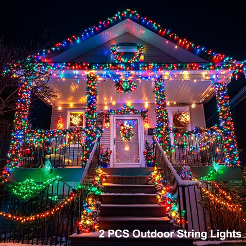 echosari string lights on tree creating festive outdoor ambiance