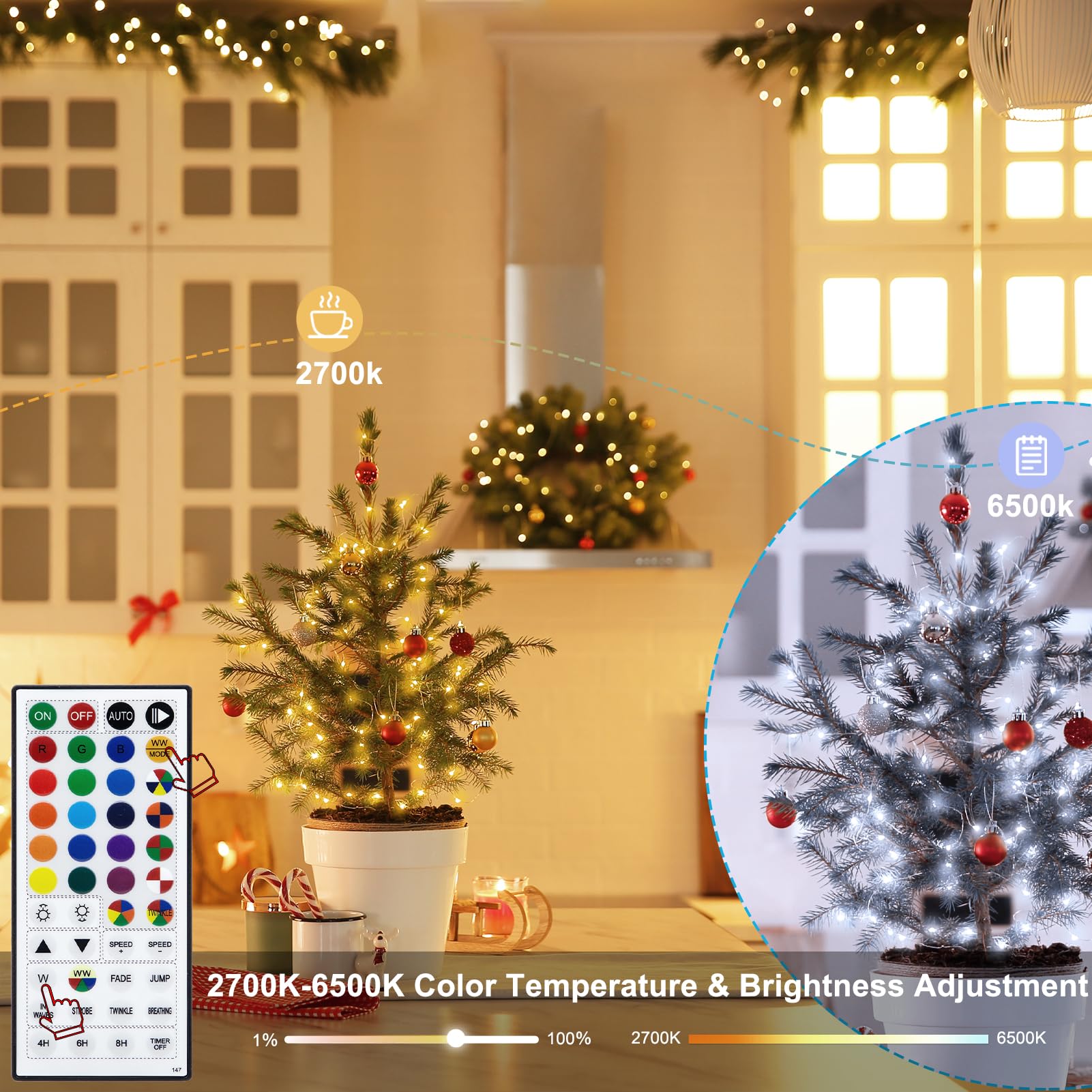 echosari warm white glow in bedroom creating cozy ambience
