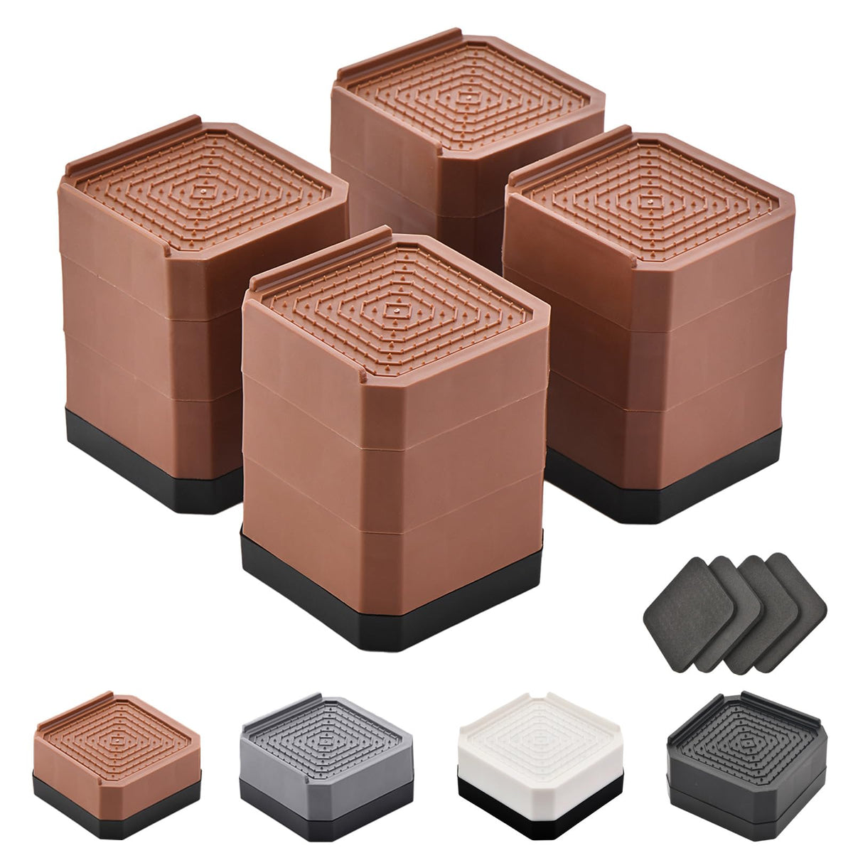 EclatBain front packaging showing 4-pack brown risers and benefits