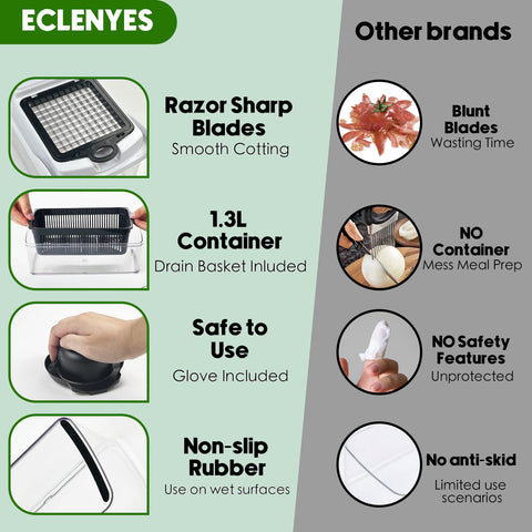 ECLENYES size comparison with hand illustrating ergonomic grip and manageable footprint