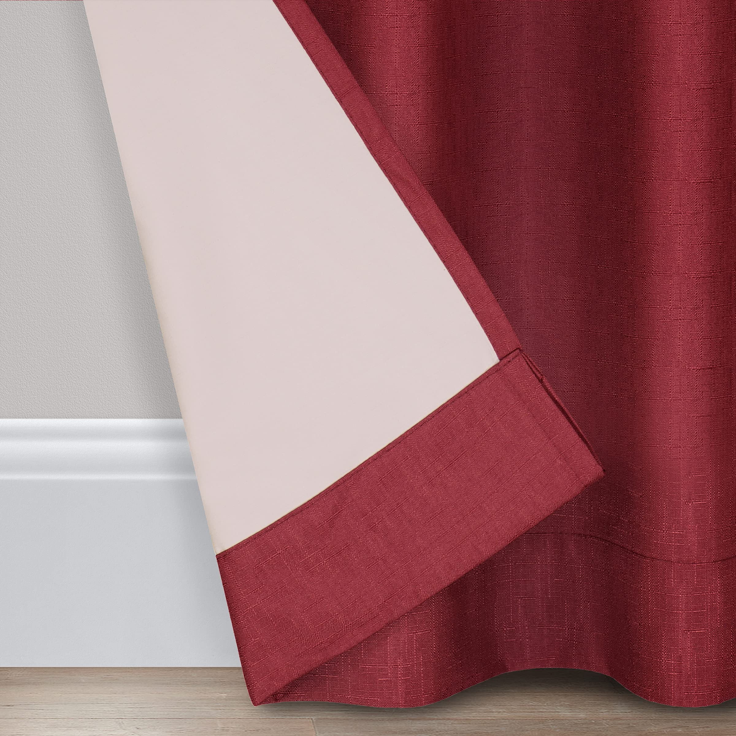Eclipse fabric texture shot showing polyester drape and durable finish benefits