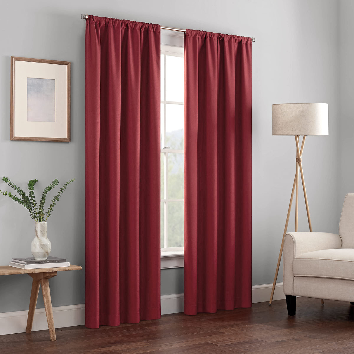 Eclipse front panel Ruby showing full blackout coverage and elegant hang