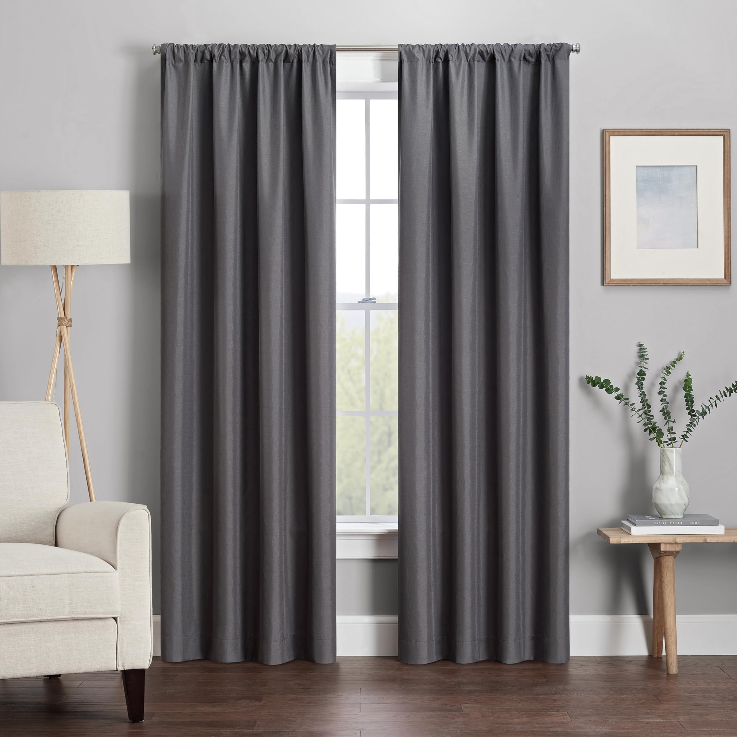 Eclipse Kendall front panel charcoal showing full modern blackout look and privacy benefit
