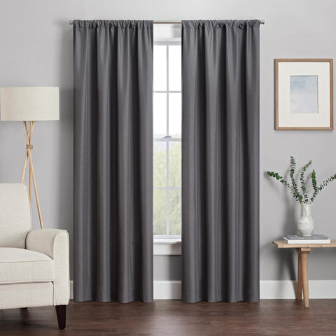 Eclipse Kendall front panel charcoal showing full modern blackout look and privacy benefit