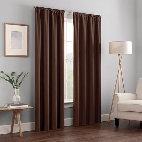Eclipse Kendall front panel in chocolate showing full-length blackout benefit