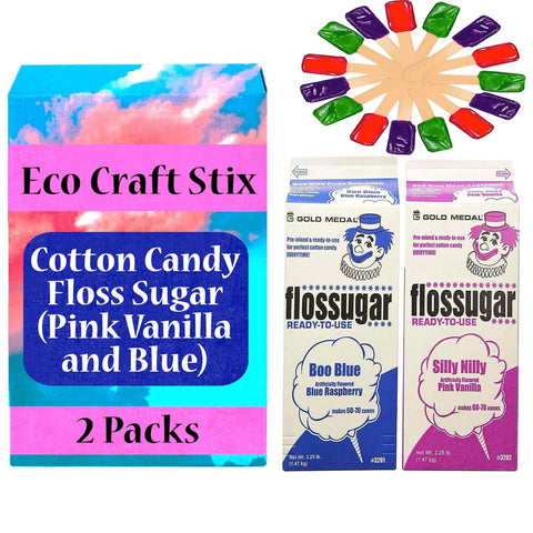 Eco Craft Stix front packaging showing two 3.25 lb bags and included spoons for convenient serving