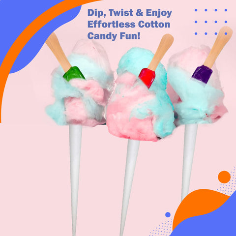 Eco Craft Stix pink vanilla cotton candy cone illustrating fluffy texture and appealing color