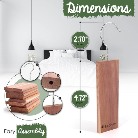 ecoKiwi cedar blocks placed in drawer keeping clothes fresher and moisture-free