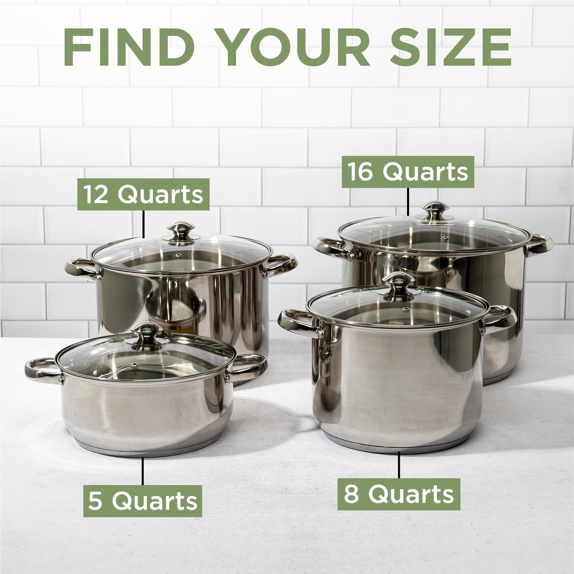 Ecolution pot next to measuring tools to show 12-quart size and kitchen scale reference