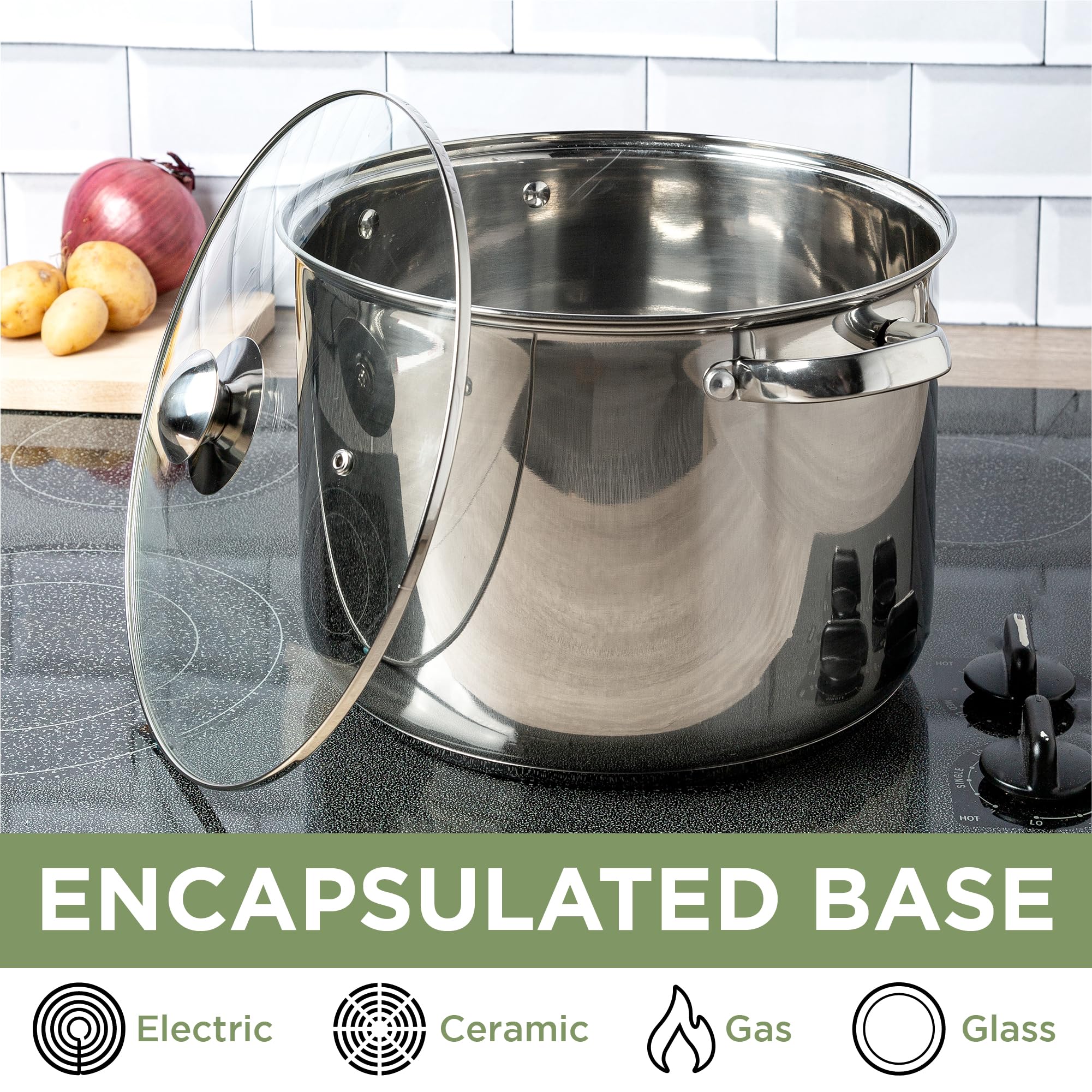 Ecolution stay-cool riveted handles delivering safe, comfortable lifting when full
