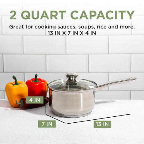 Ecolution saucepan in use simmering soup on stovetop demonstrating consistent temperature control
