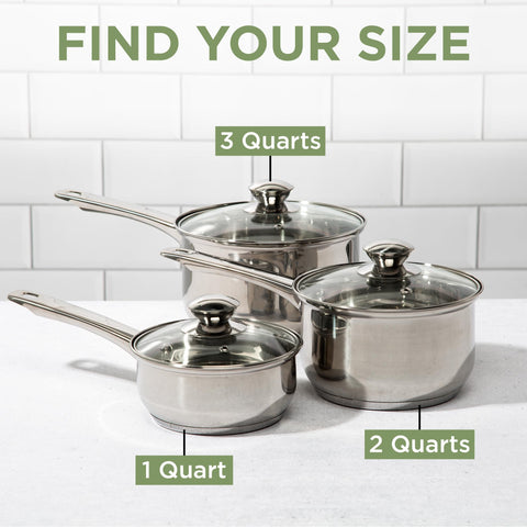 Ecolution saucepan inside oven demonstrating oven-safe up to 350°F for finishing dishes