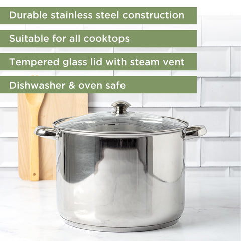 Ecolution tempered glass lid closeup with vent for visible cooking and steam control