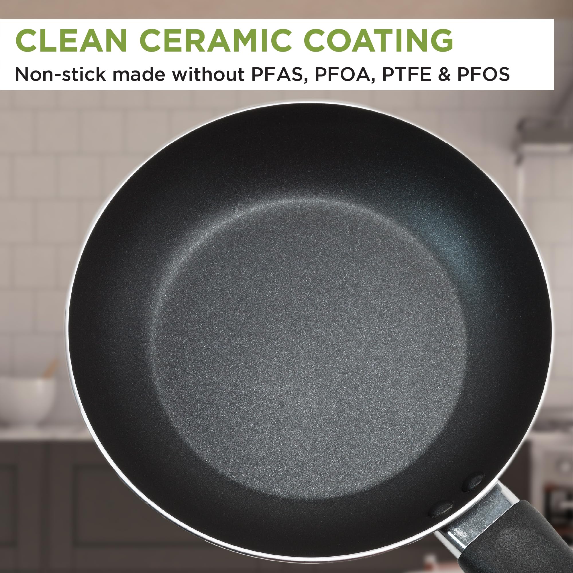 Ecolution tempered glass lid detail for visual monitoring while cooking