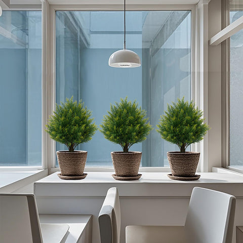 ECOLVANT topiary next to a ruler showing accurate 19-inch height
