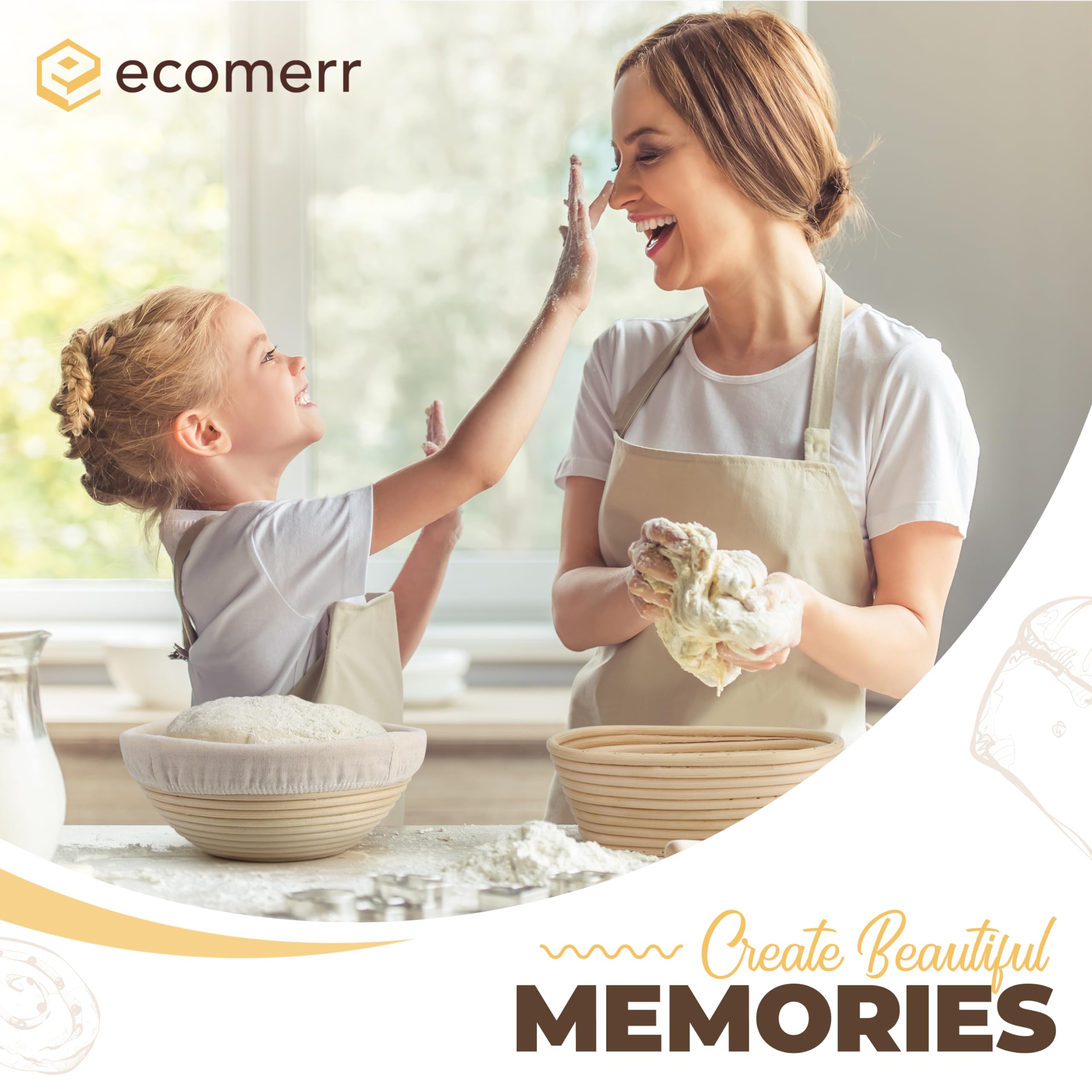 Ecomerr breathable bread bag keeping loaves fresh and organized