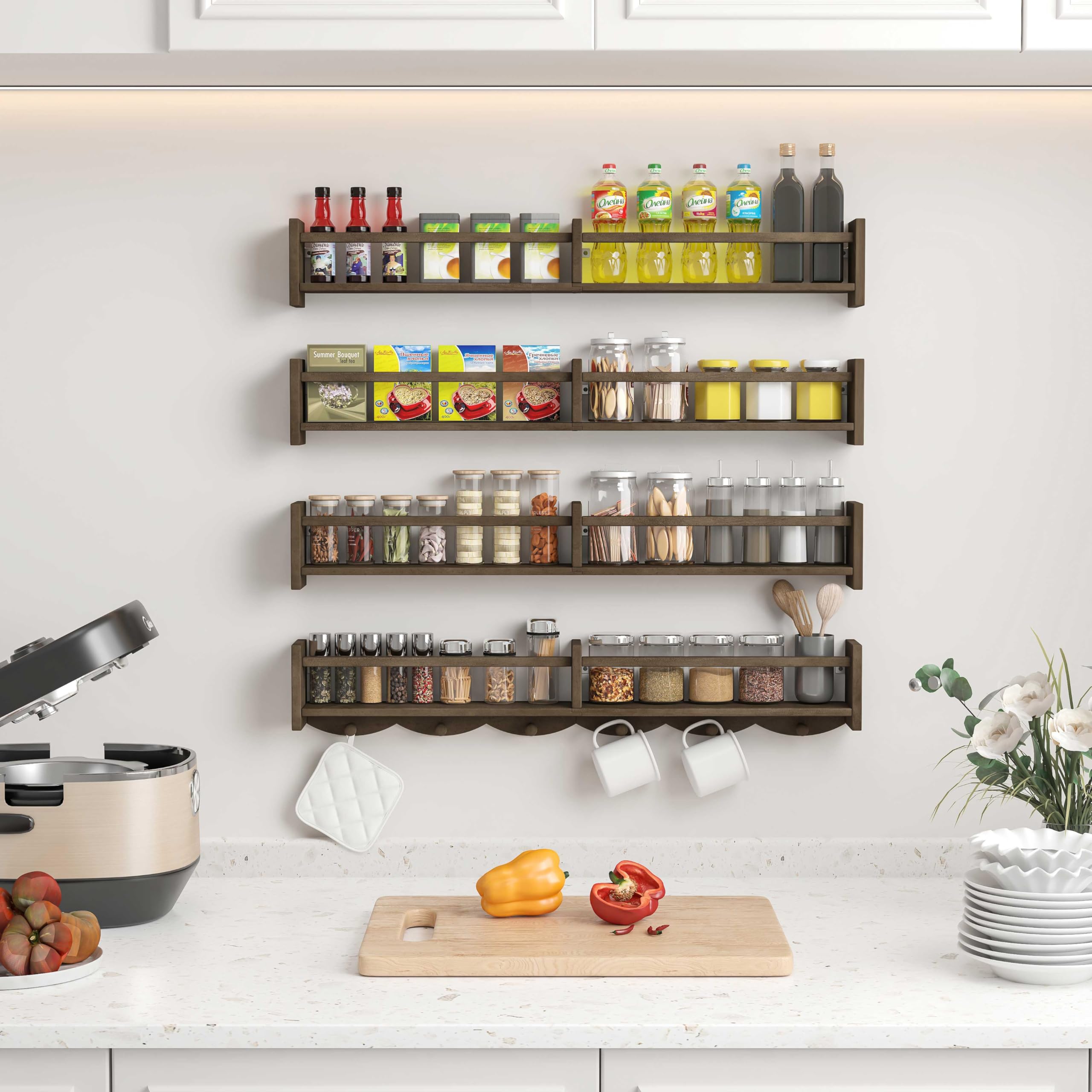 ECOOCE shelf next to child for scale showing child-friendly height and reachability