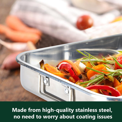 ecookware by lgx parchment-lined pan collecting juices for easy cleanup