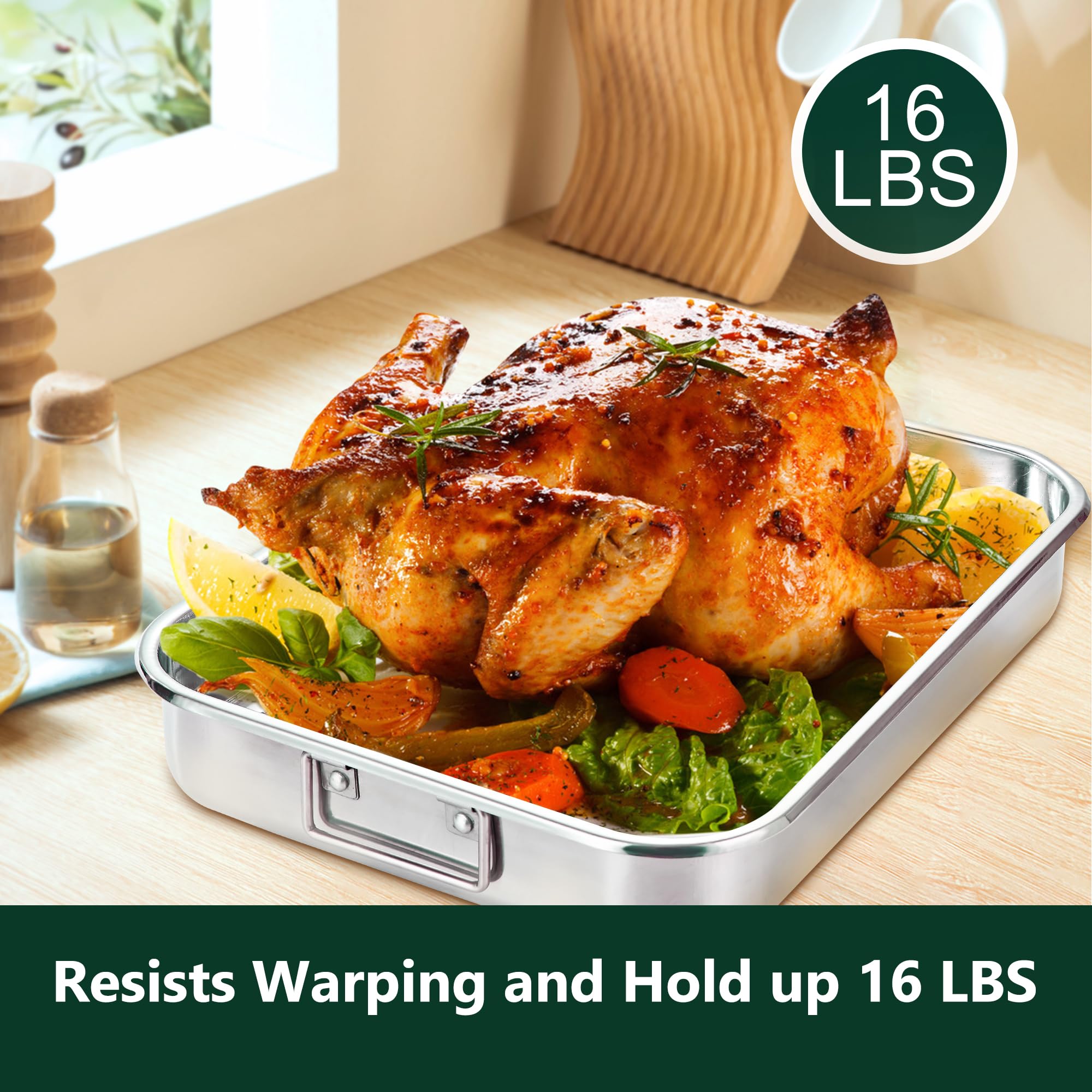 ecookware by lgx roasting pan holding roasted turkey for celebratory meals