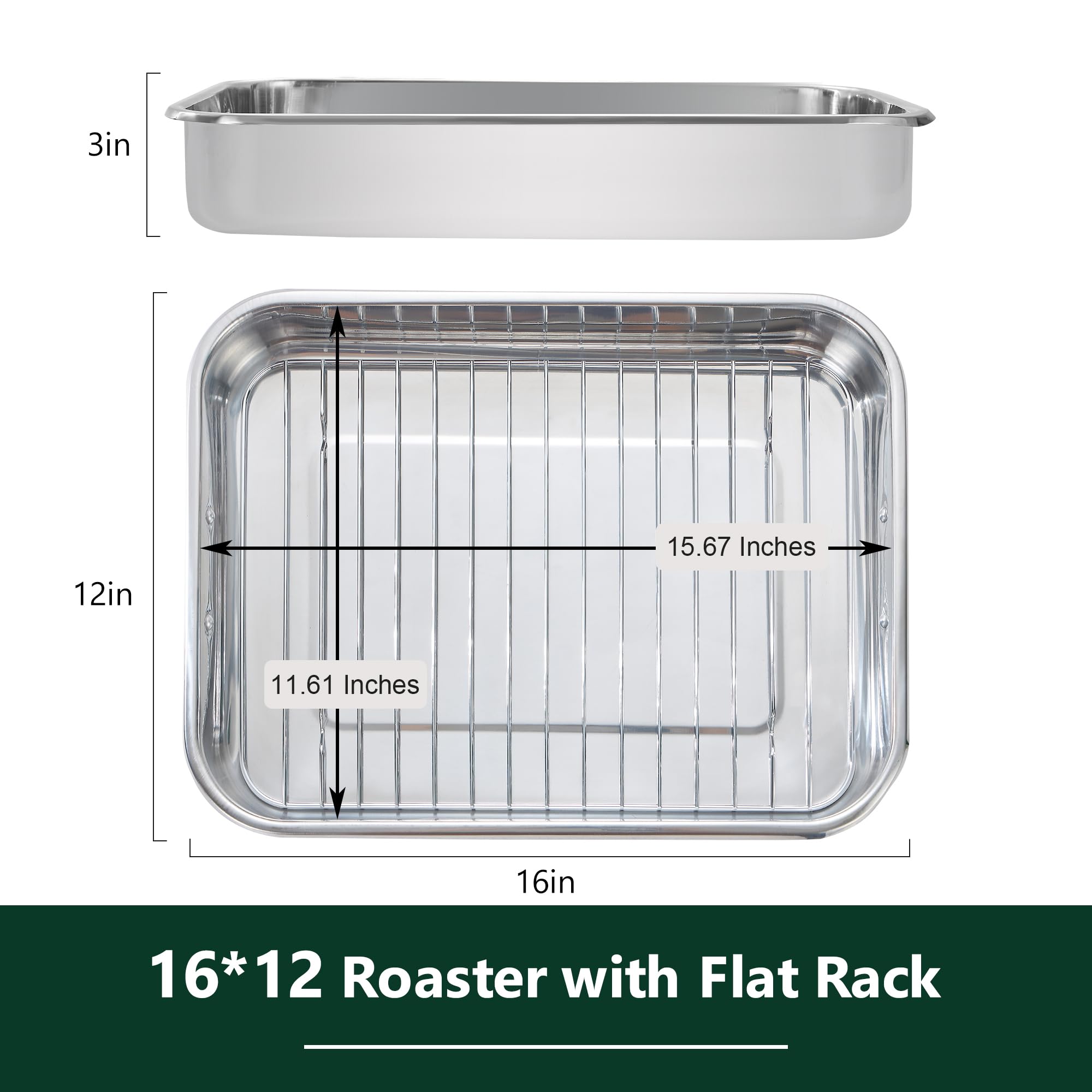 ecookware by lgx roasting pan with rack elevated to promote even browning